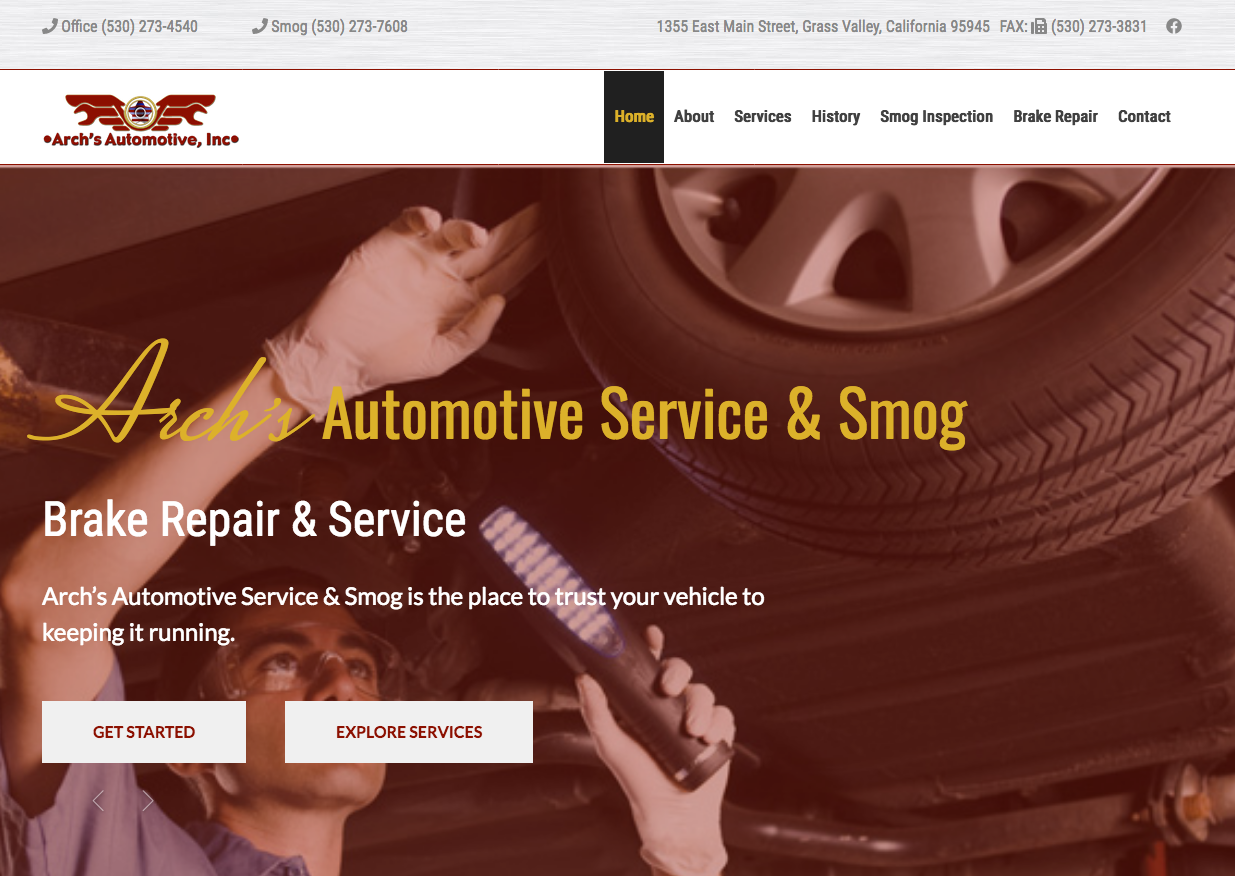 Archs Automotive Repair website.