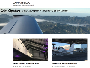 The Captain · Adventures in the clouds with Aria Davenport · Captain's Log.