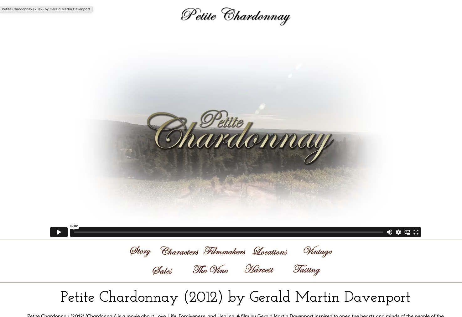 Chardonnay Movie website.
