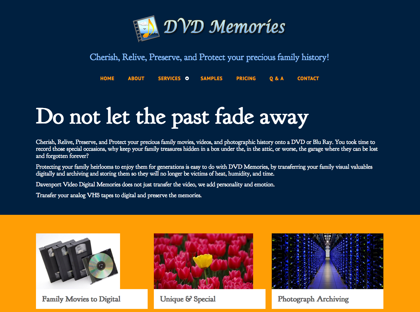 DVD Memories website.