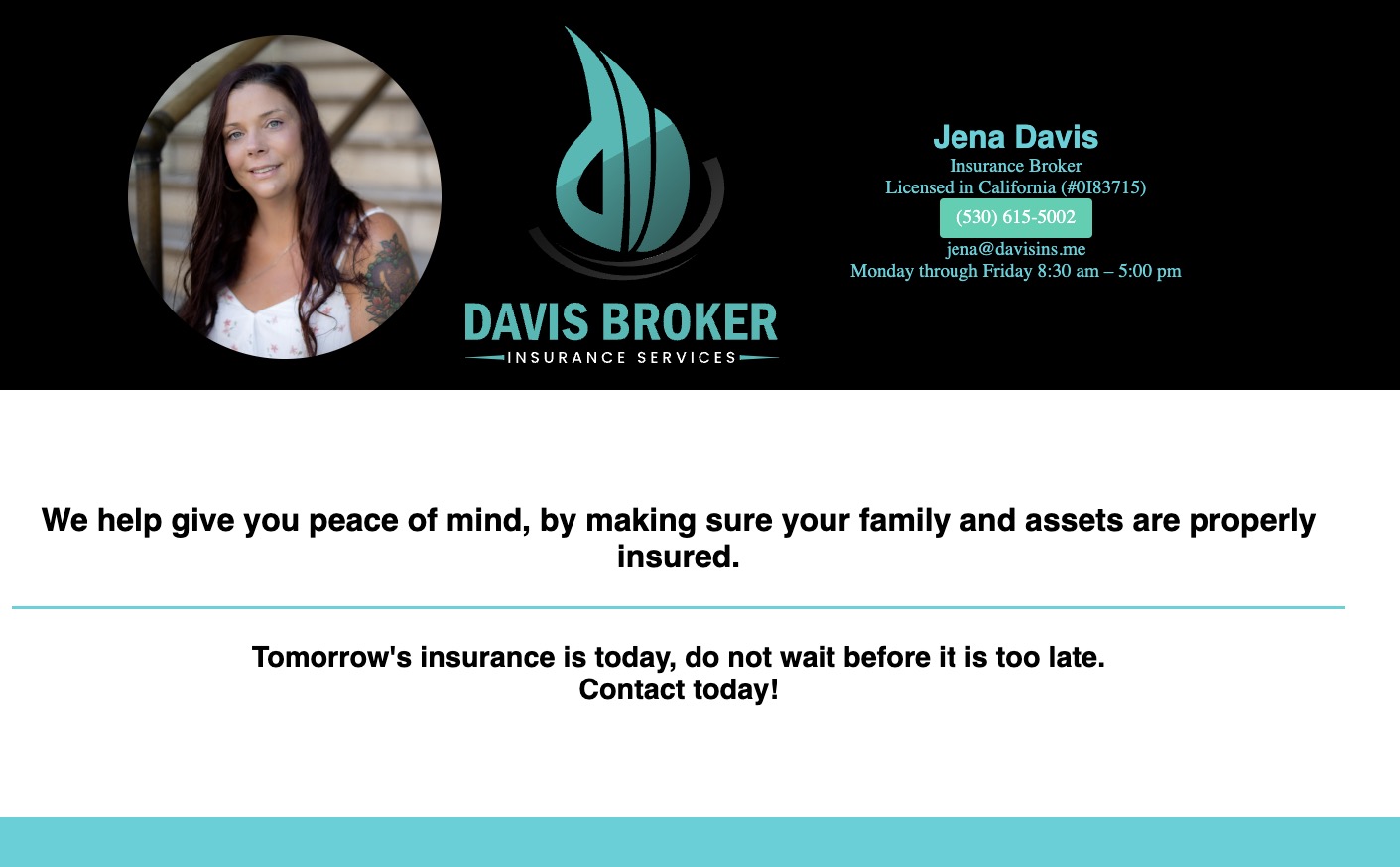 Davis Broker Insurance website.