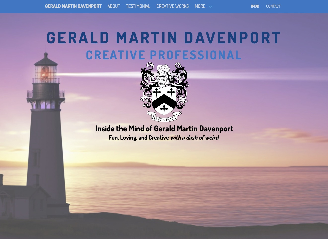 Gerald Davenport the Creative Professional website.