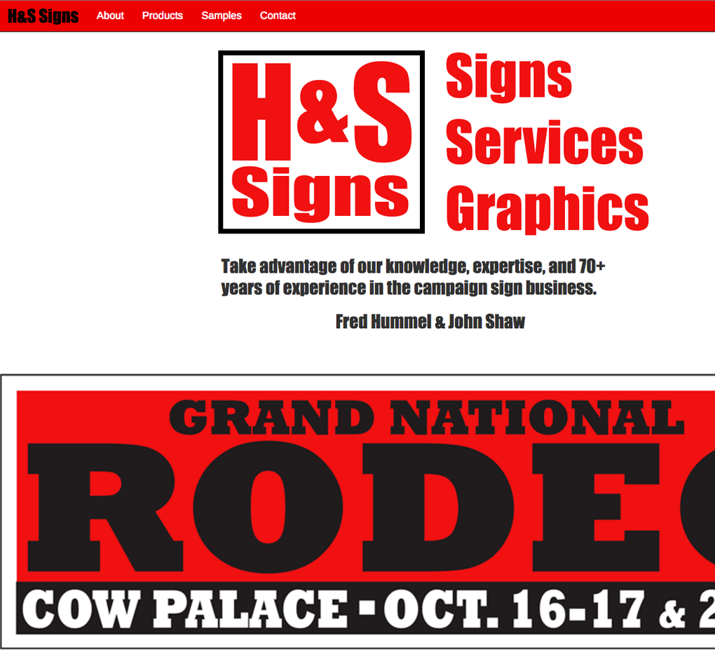 H and S Signs website.